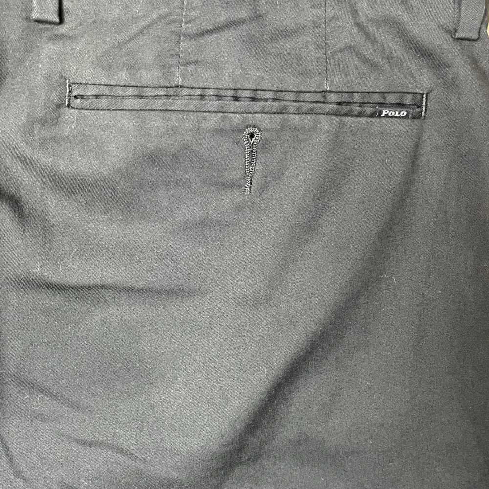 Polo Ralph Lauren Chino Shorts Mens 36 Navy Blue Stretch Classic Fit Flat Front